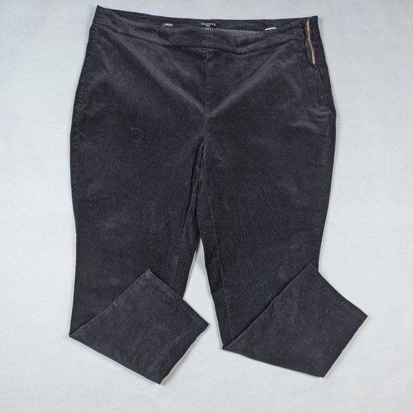 Talbots Woman Black Heritage Corduroy Look Pants - Picture 4 of 7
